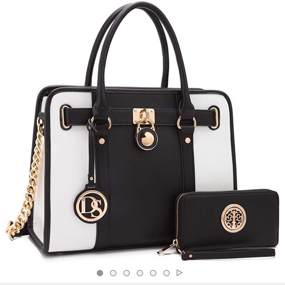 Dasein Handbags - Black and White Dasein Large Purse